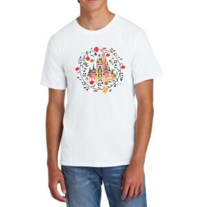 Disney Magic Kingdom White T-Shirt with Colorful Castle Design